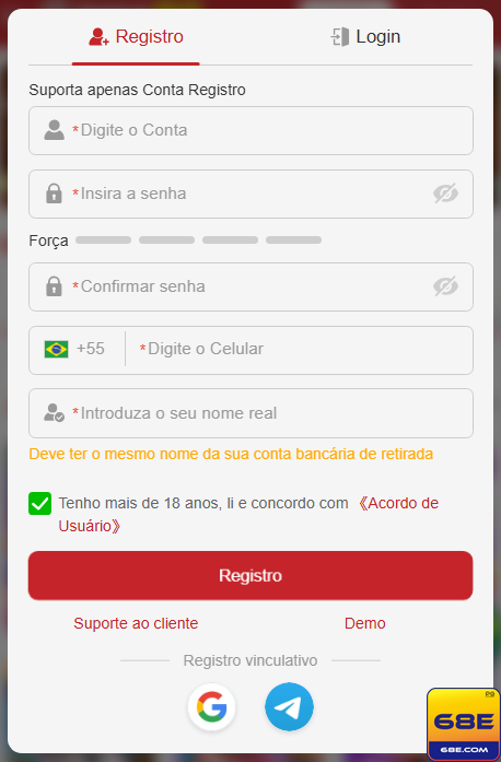Experiência de Jogos 68e.com